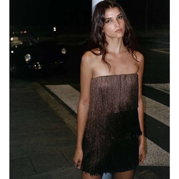 NWT ZARA VIRAL 2025 COLLECTION FRINGED STRAPLESS DRESS SIZE 
🚨FIRM PRICE - Picture 12 of 17
